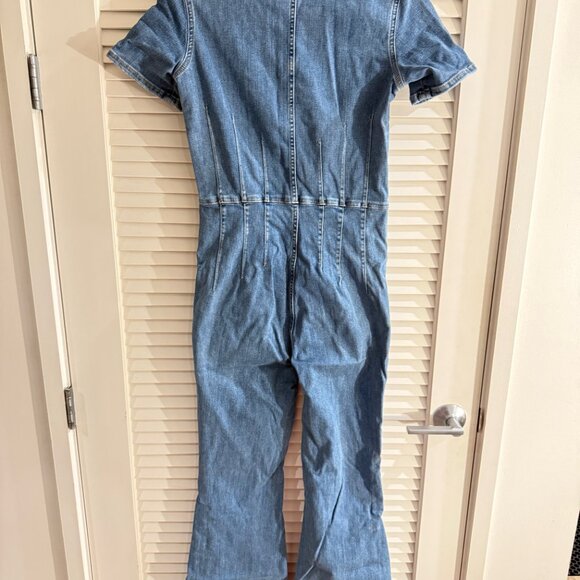 Free People We the Free Women's Flare Jumpsuit Sunburst Blue - Picture 2 of 4